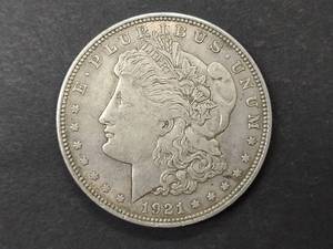 lot 16 image: 1921 D Morgan Silver Dollar...