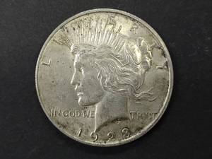 lot 27 image: 1923 D Peace Silver Dollar...