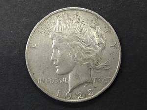 lot 28 image: 1923 D Peace Silver Dollar...