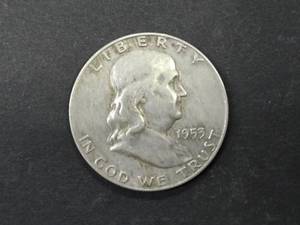 lot 47 image: 1953 D Franklin Silver Half Dollar...