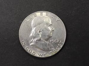 lot 54 image: 1962 D Franklin Silver Half Dollar...
