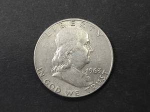 lot 55 image: 1963 D Franklin Silver Half Dollar...