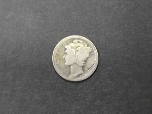 lot 66 image: 1918 Mercury Head Silver Dime...