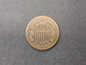 lot 77 image: 1864 Two Cent Piece...