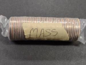 lot 86 image: Roll of Massachusetts State Quarter...