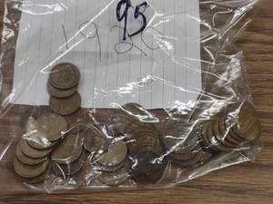 lot 95 image: Approx. (51) 1920s Wheat Cents...