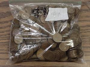 lot 97 image: Approx. (500) Wheat Cents...