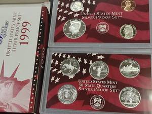 lot 153 image: 1999 Silver Proof Coin Set...