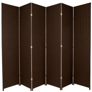 lot 95 image: Oriental Furniture 7 ft. Dark Mocha 6-Panel Room Divider