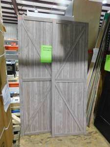 lot 36 image: (2) 25 x 75 Barn Door Slabs In Gray.