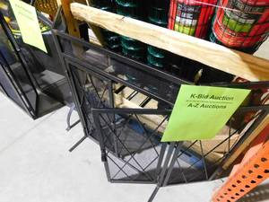 lot 44 image: Home Decorators Collection Kempston Park Oil Rubbed Bronze 3-Panel 50 in. Fireplace Screen with Doors