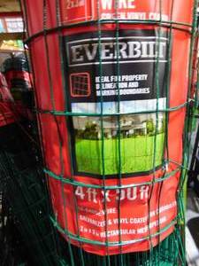 lot 50 image: (2) Everbilt 4 ft. x 50 ft. Green PVC Coated Welded Wire