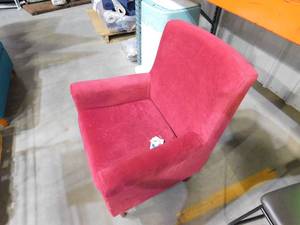 lot 68 image: Ellis Red Upholstered Rolled Arm Chair
