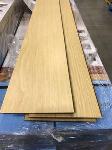 lot 104 image: Home Legend Refined Hickory 38 in. T x 6-12 in. W x Varying Length Water Resistant Click Lock Hardwood Flooring (926 sq. ft.)