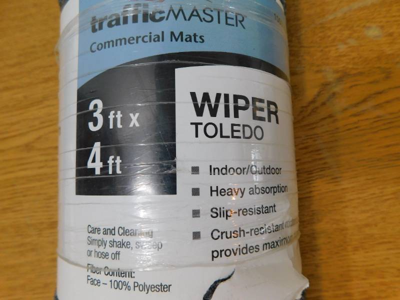 TrafficMaster 36 in. x 60 in. Charcoal Rubber Commercial Door Mat