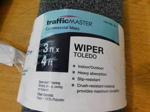 lot 6 image: TrafficMaster Charcoal 36 in. x 60 in. Rubber Commercial Door Mat