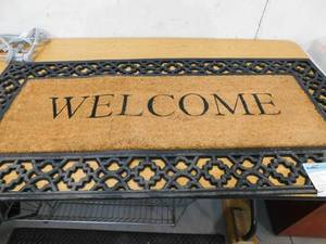 lot 13 image: TrafficMaster Rubber Molded Coir Door Mat 22 in. x 47 in. with Welcome Printed