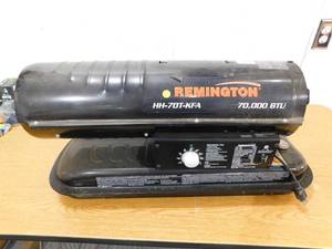 lot 22 image: Remington 70,000 BTU Portable Torpedo Heater
