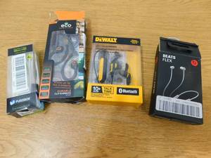 lot 64 image: Headphones & Charging cord lot.