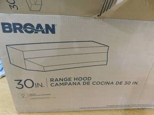 lot 68 image: Broan 30-in Ductless Stainless SteelBlack Undercabinet Range Hood with Charcoal Filter