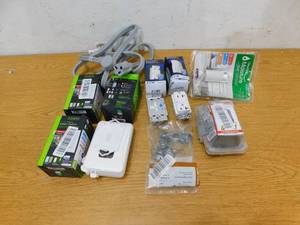 lot 71 image: Assorted Electrical items - cord, outlets, boxes
