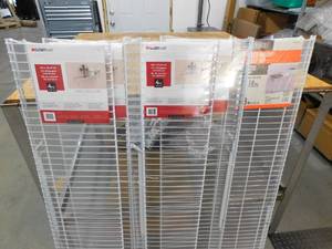 lot 72 image: (5) ClosetMaid Fixed Mount 4-ft x 12-in White Wire Closet Kit