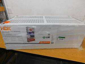 lot 82 image: HDX Gray 5-Tier Plastic Garage Storage Shelving Unit (36 in. W x 72 in. H x 18 in. D)