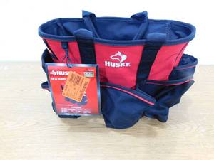 lot 84 image: Husky 14 in. 15 Pocket Open Top Supply Tool Bag