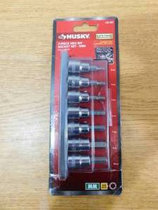 lot 110 image: Husky 38 in. Drive Metric Hex Bit Socket Set (7-Piece)