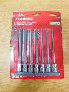 lot 112 image: Husky Long Ball End Bit Socket Set Metric (7-Piece)