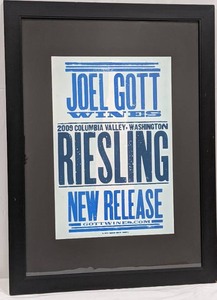 lot 87 image: 2 Framed Joel Gott 2009 Wine Prints