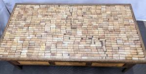 lot 88 image: Wine Lovers Cocktail Table - Corks Under Glass