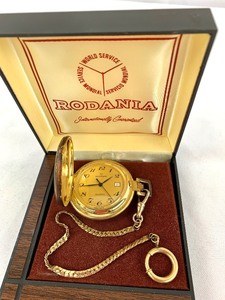 lot 42 image: Rodania Pocket Watch, Tiny Le Watch Table Clock, Vintage Peire Bernie Watch