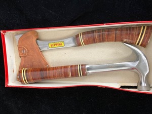 lot 10 image: Vintage Estwing Hatchet and Hammer
