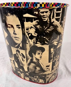 lot 18 image: Vintage Cheinco Metal Movie Star Trash Can