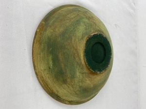 lot 130 image: Unglazed Pottery Decorative Leaf Pattern Bowl
