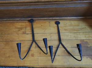 lot 69 image: Pair of Iron Wall Sconces