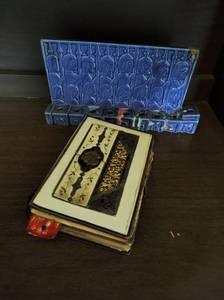 lot 70 image: Old Prayer Book and Hanukkah Menorah