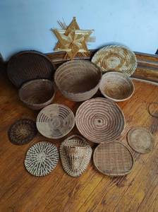 lot 71 image: Collection of Baskets and Woven Dcor