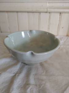 lot 6 image: Shirley Johnson Ceramic Bowl with Folded Rim