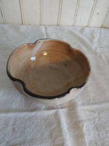 lot 77 image: Shirley Johnson Ceramic Bowl with Folded Rim