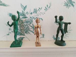 lot 37 image: Three Metal Figurines