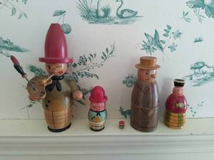 lot 39 image: Collection of Wood Nesting Dolls