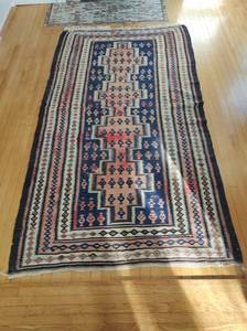lot 136 image: Vintage Handwoven Area Rug
