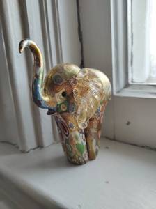 lot 141 image: Millefiori Glass Elephant