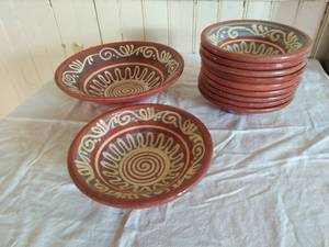 lot 312 image: Earthenware Set of 11 Bowls