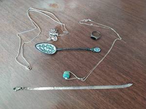 lot 120 image: Collection of Sterling Silver Items