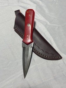 Custom Damascus Steel Boot Knife