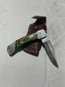 Custom Damascus Steel Folding Knife