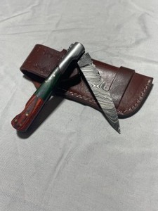 Custom Damascus Steel Pocket Knife